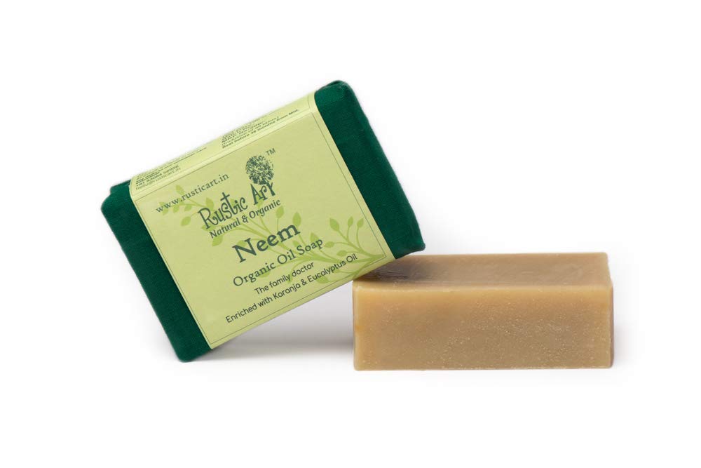 Organic Neem Basil Soap for Acne Treatment - 100g (Pack of 2) | Natural Body Wash for Back & Face Acne | Vegan, Cruelty-Free Skincare for Men & Women | Perfect for Daily Cleansing & Sensitive Skin Care