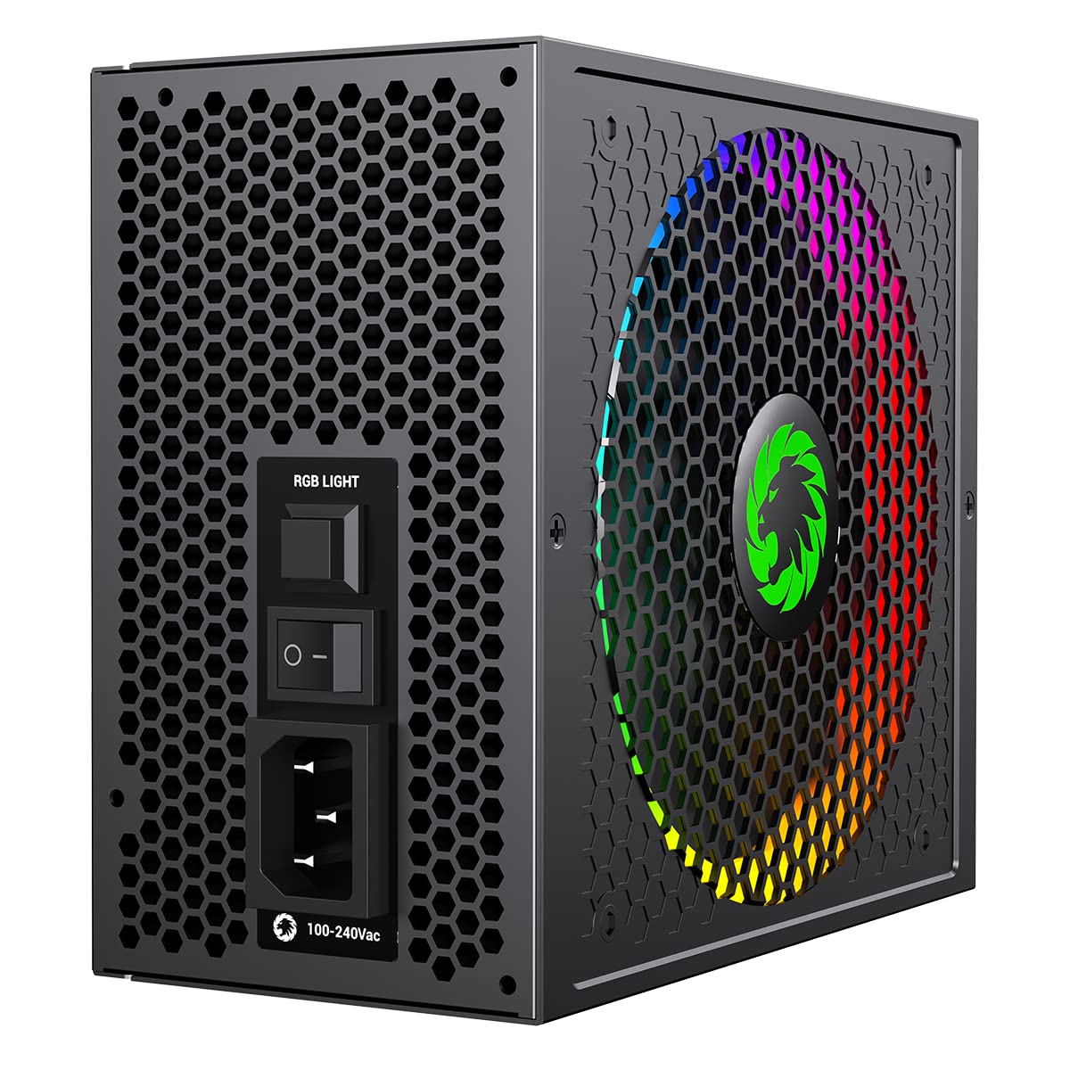 GameMax 1050W Pro Modular 80 Plus Gold Certified Power Supply - 14cm ARGB Fan, High Efficiency PSU for Gaming PC, Workstation & Crypto Mining Rigs