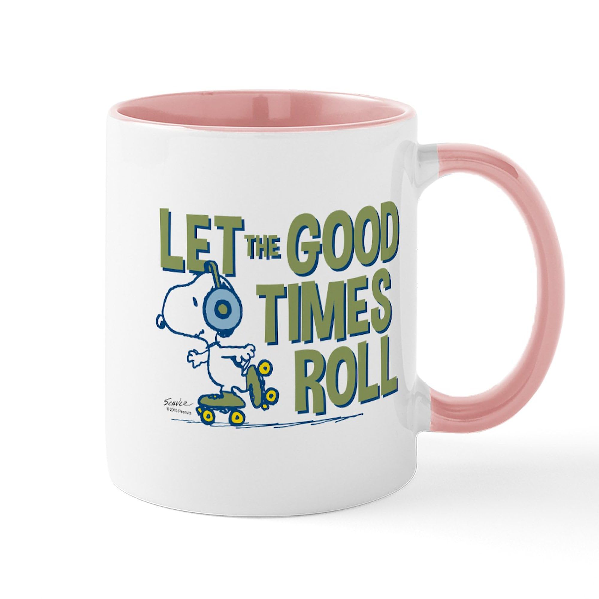 Snoopy Skate Ceramic Coffee Mug 11 oz (325 ml) - Funny Cartoon Character Mug for Coffee, Tea & Hot Drinks - Perfect Gift for Peanuts Fans, Office Use & Home Decor