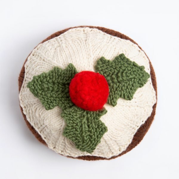 Christmas Pudding Knitting Kit - DIY Holiday Knitting Set with Yarn & Needles - Perfect for Handmade Christmas Decorations & Cozy Winter Crafts
