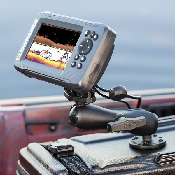RAM Double Ball Mount for Lowrance Hook & Reveal Series Fish Finders - RAM 101 LO12 - Adjustable Marine GPS Mount for Boats & Kayaks