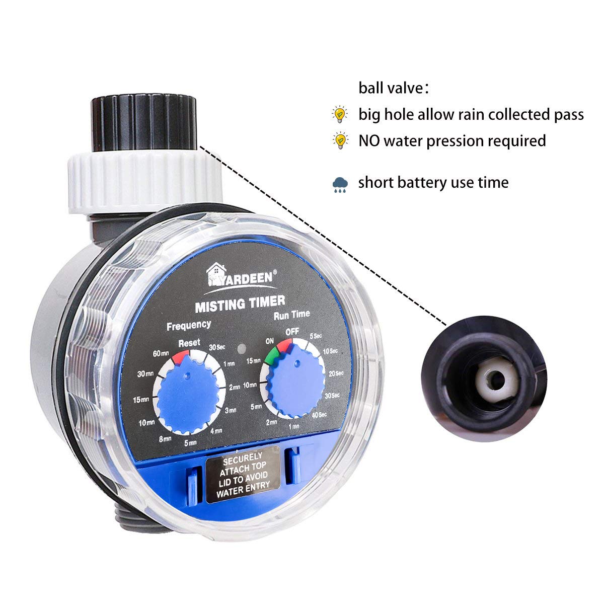Automatic Electronic Water Timer for Garden Hose - Smart Irrigation Controller with Seconds Fogging & Watering - Perfect for Home, Lawn, and Outdoor Plant Care