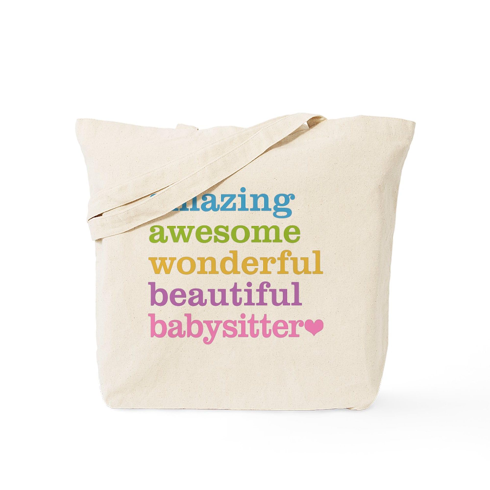 Babysitter Amazing Awesome Tote Bag - Natural Canvas Reusable Shopping Bag for Everyday Use, Groceries & Work Commute | Eco-Friendly Gift for Caregivers