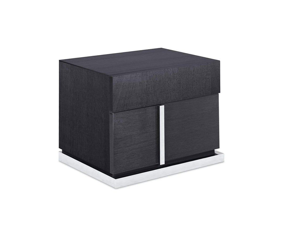 Modern Nightstand with USB Ports - Wooden Bedside Table with Drawer for Bedroom, Living Room & Office - Perfect for Small Spaces & Apartment Decor