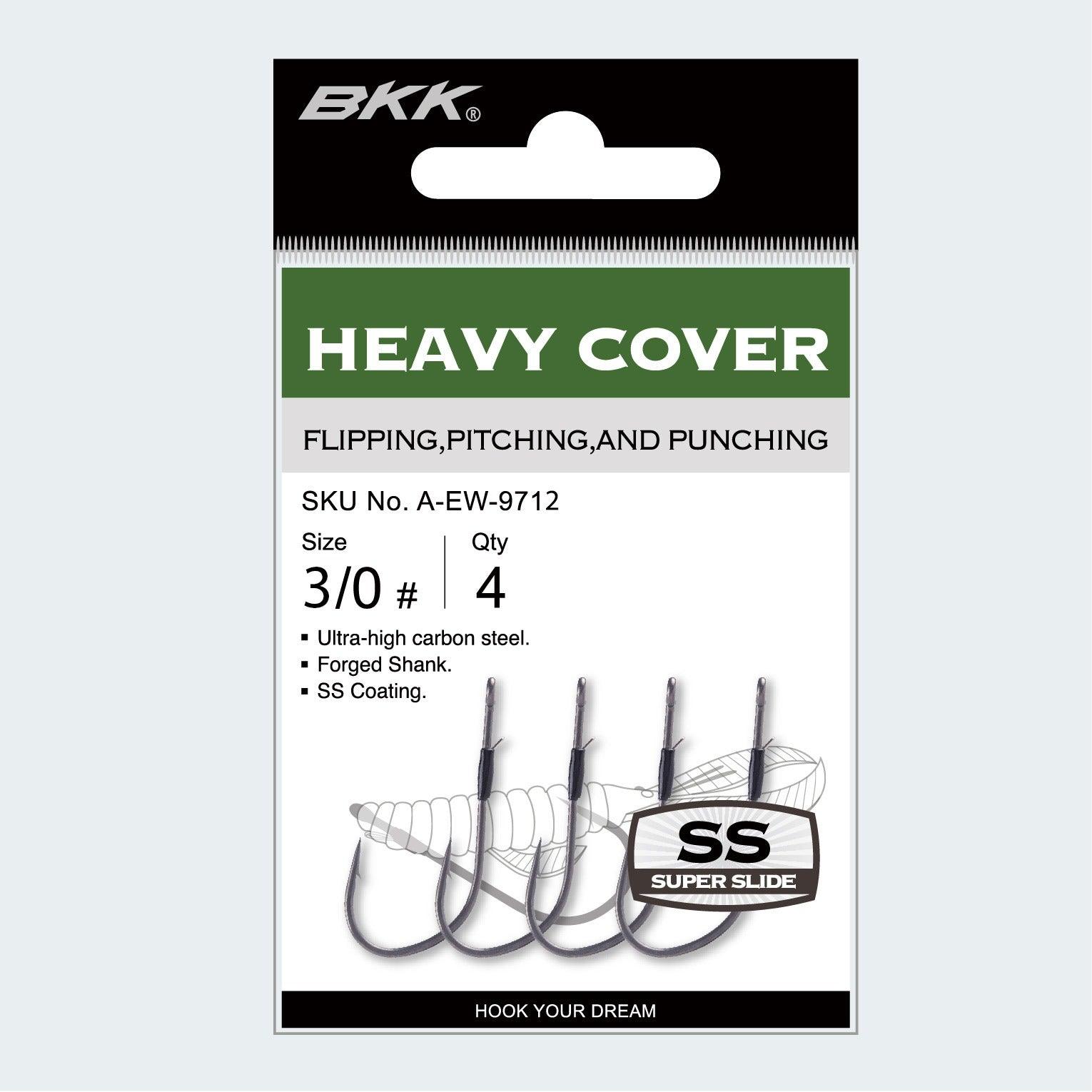 BKK Heavy Cover Flipping Hook - Premium Fishing Hook for Bass, Trout & Saltwater - Strong & Sharp Flipping Hooks for Cover Fishing - Ideal for Heavy Weeds, Brush & Structure