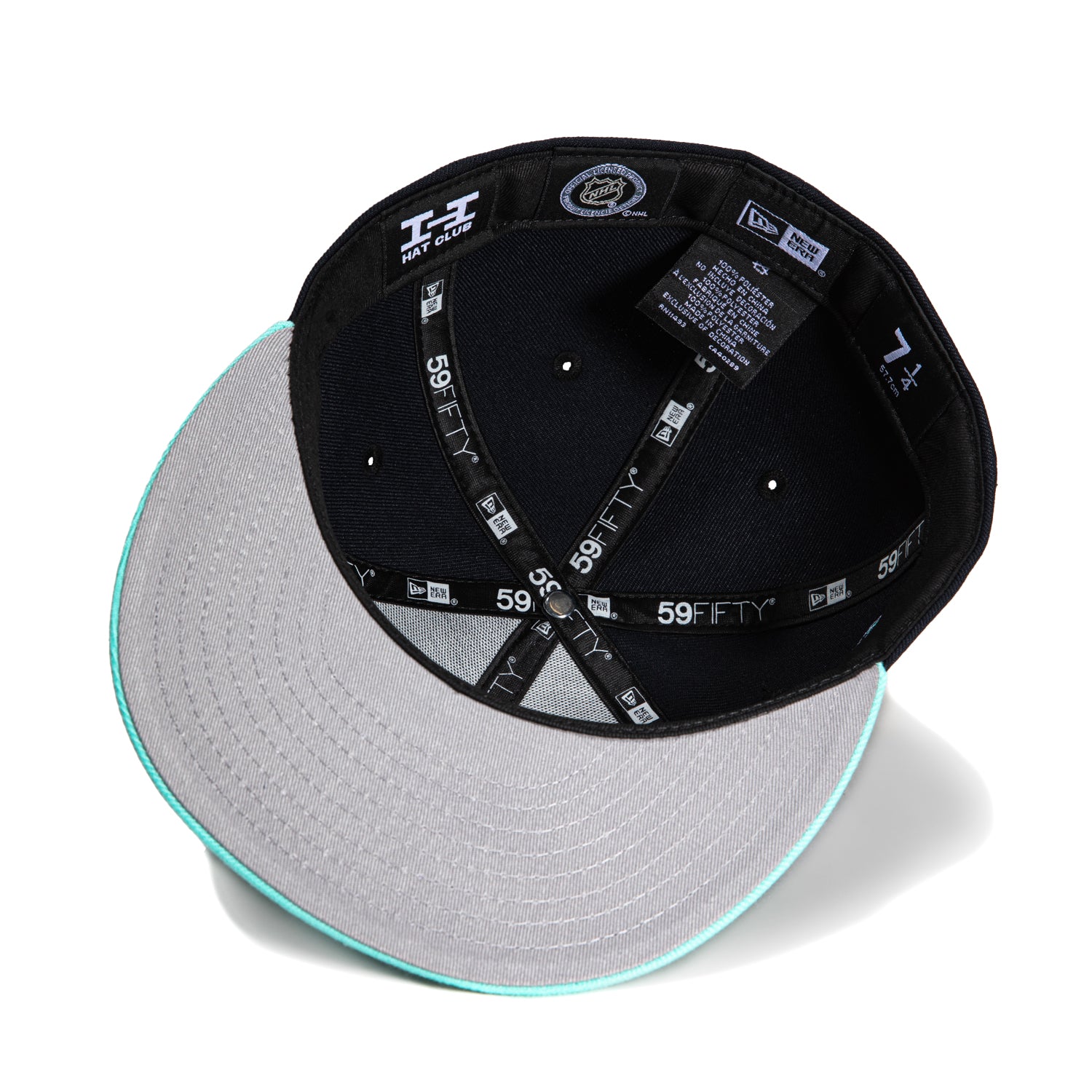 New Era 59Fifty Seattle Kraken NHL Inaugural Season Patch Snapback Hat - Navy Blue & Mint Green for Hockey Fans & Streetwear Fashion