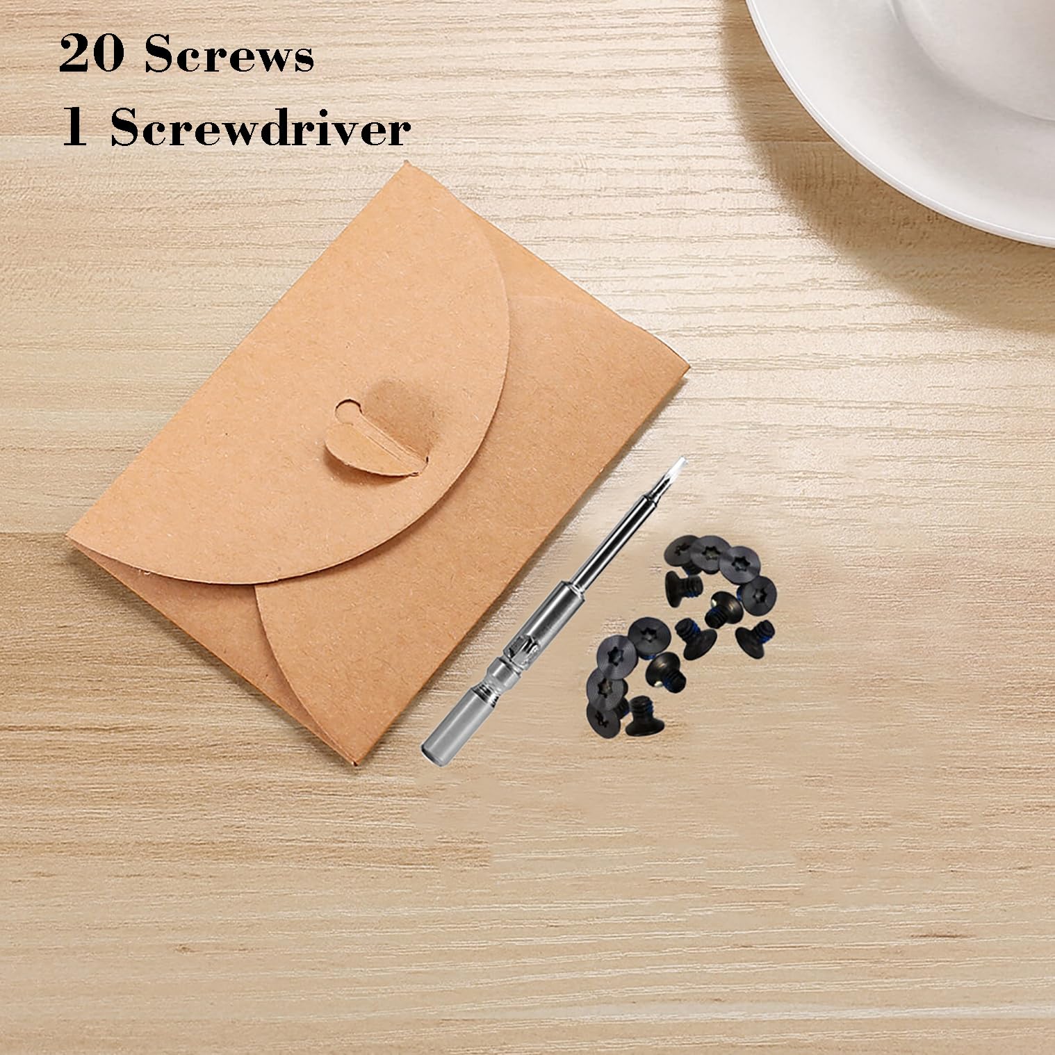 20-Piece Screw Set with Screwdriver for RFID Blocking Minimalist Aluminum Slim Wallet - Perfect for Travel, Business & Everyday Use