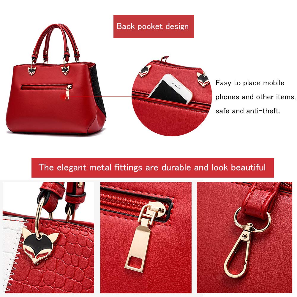 Stylish Women's PU Leather Handbags - Fashionable Shoulder Tote & Satchel Purses for Work, Travel & Everyday Use