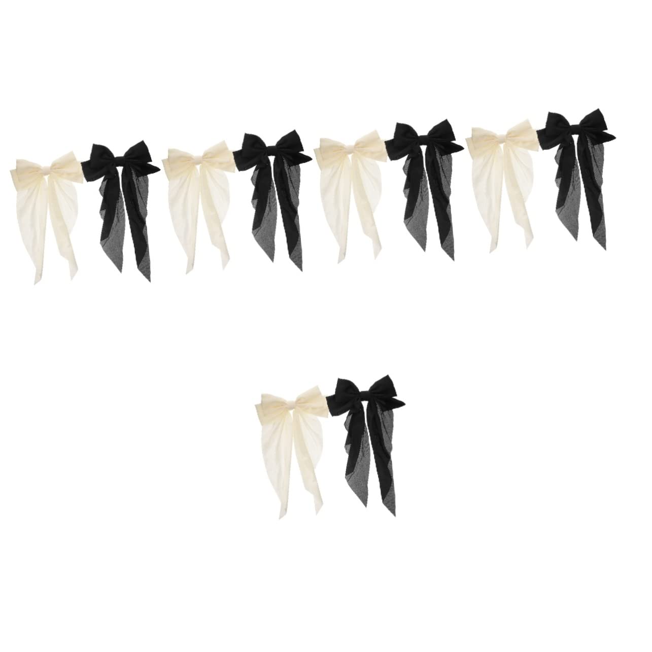 FOMIYES 5 Sets Elegant Bow Hair Clips for Women - Spring Barrettes Metal Fabric Hair Ribbons for Dressing Up (2pcs*5) - Perfect for Weddings, Parties, and Everyday Styling