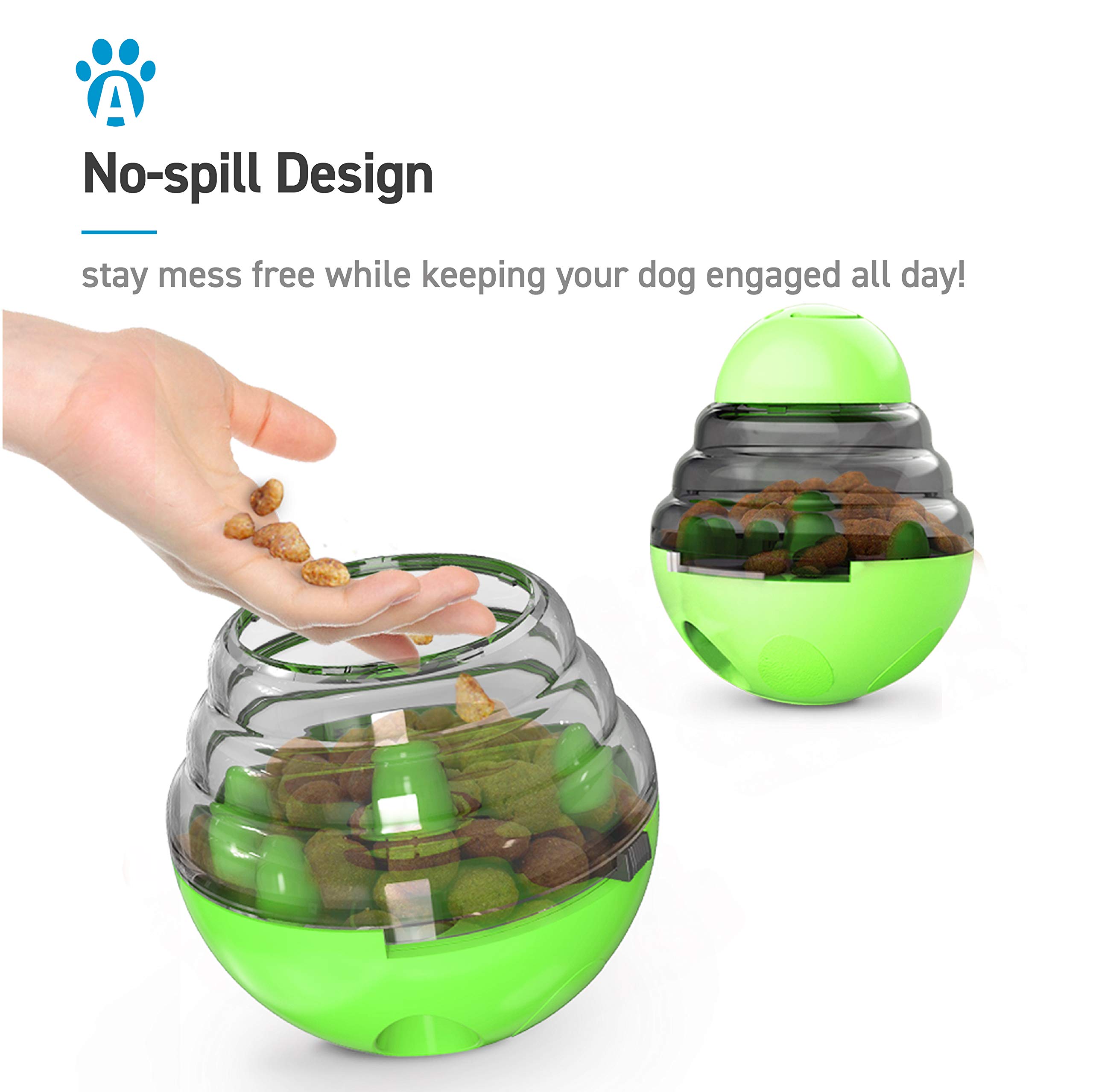 AnyPet Interactive Dog Treat Ball - Slow Feeder Puzzle Toy for Small & Large Dogs - Fun Mental Stimulation & Portion Control - Perfect for Indoor Play, Training & Boredom Relief