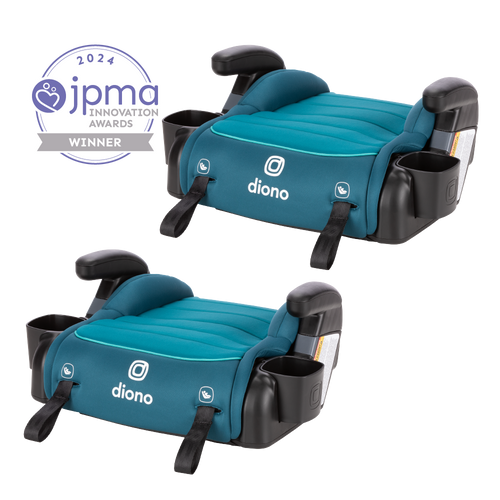 Diono Connect3 RXT Backless Booster Car Seat with LATCH System - 2 Pack for Kids Travel Safety | Perfect for School Drop-offs, Road Trips & Everyday Commuting