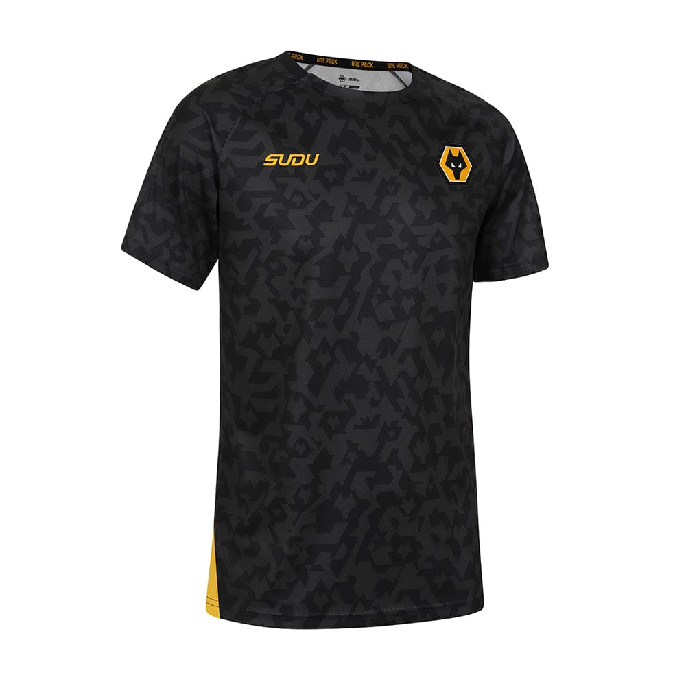 2024-2025 Pre Match Soccer Jersey T-Shirt - Black & Gold - Breathable & Lightweight for Training & Games - Perfect for Fans, Players & Team Supporters