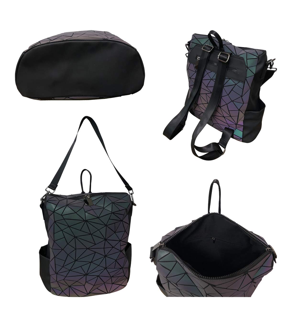 APC Tegan Luminous Geometric Tote Backpack (3401-9) - Stylish Waterproof Shoulder Bag for Women, Perfect for Work, Travel & Daily Use