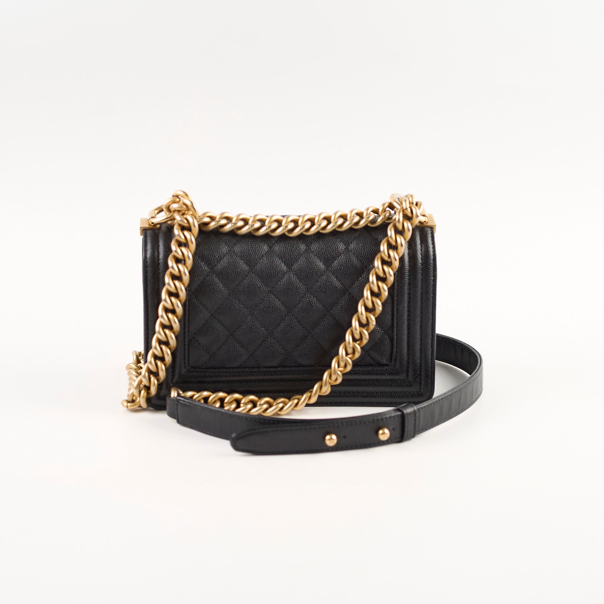 Chanel Small Boy Caviar Leather Crossbody Bag Black | Luxury Designer Handbag for Women | Perfect for Date Night, Parties & Special Occasions