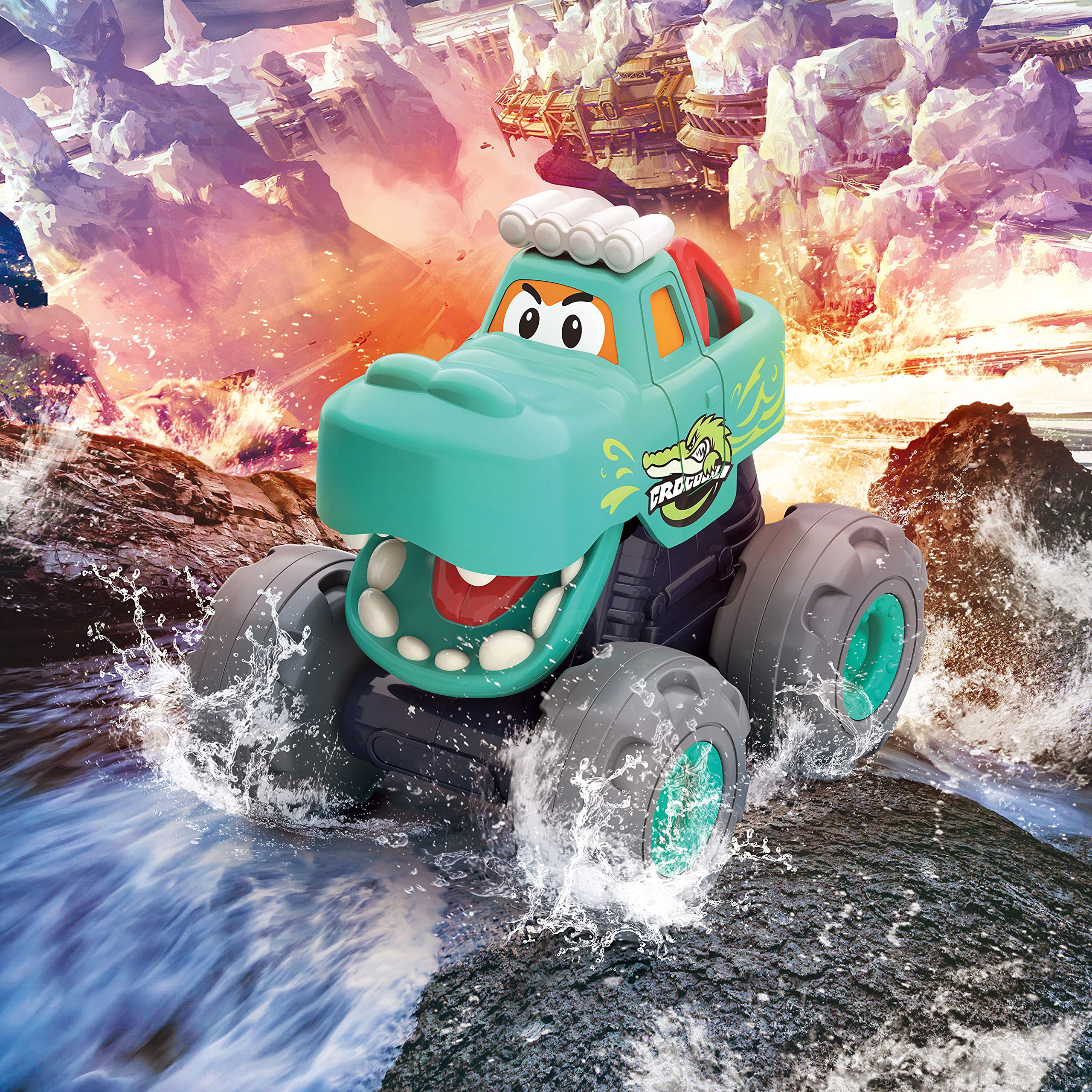 MOONTOY Pull Back Toy Cars Set - 3 Pack Friction Powered Vehicles for 1-3 Year Old Boys (Bull Truck, Leopard Truck, Crocodile Truck) | Push and Go Toddler Toys | Perfect Birthday Gift & Early Learning Play for Babies | Great for Indoor Play, Car Races, and Preschool Development