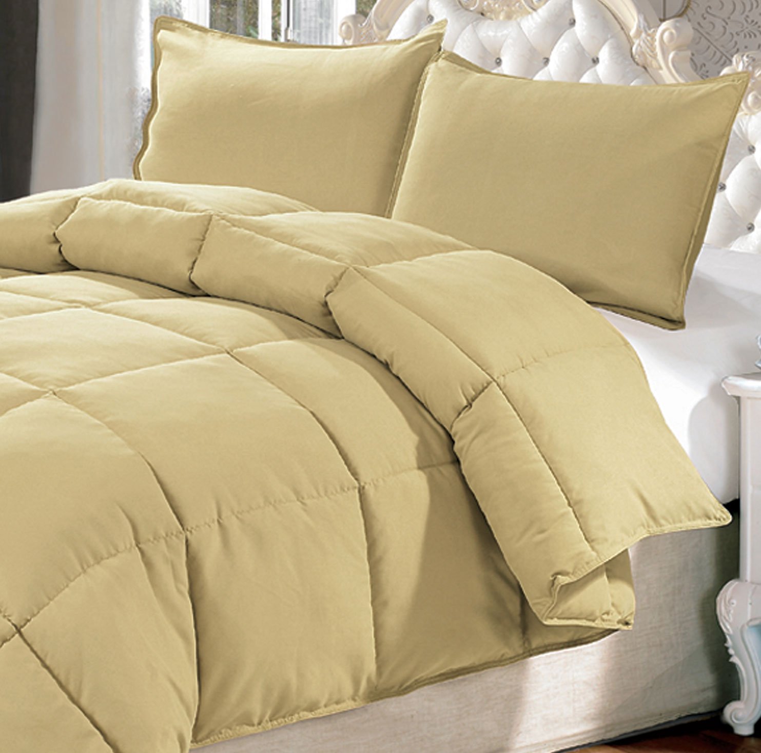 Serenta 3-Piece Down Alternative Comforter Set - King Size, Southern Moss Green - Hypoallergenic Bedding for Allergy Relief - Perfect for Master Bedrooms & Guest Rooms
