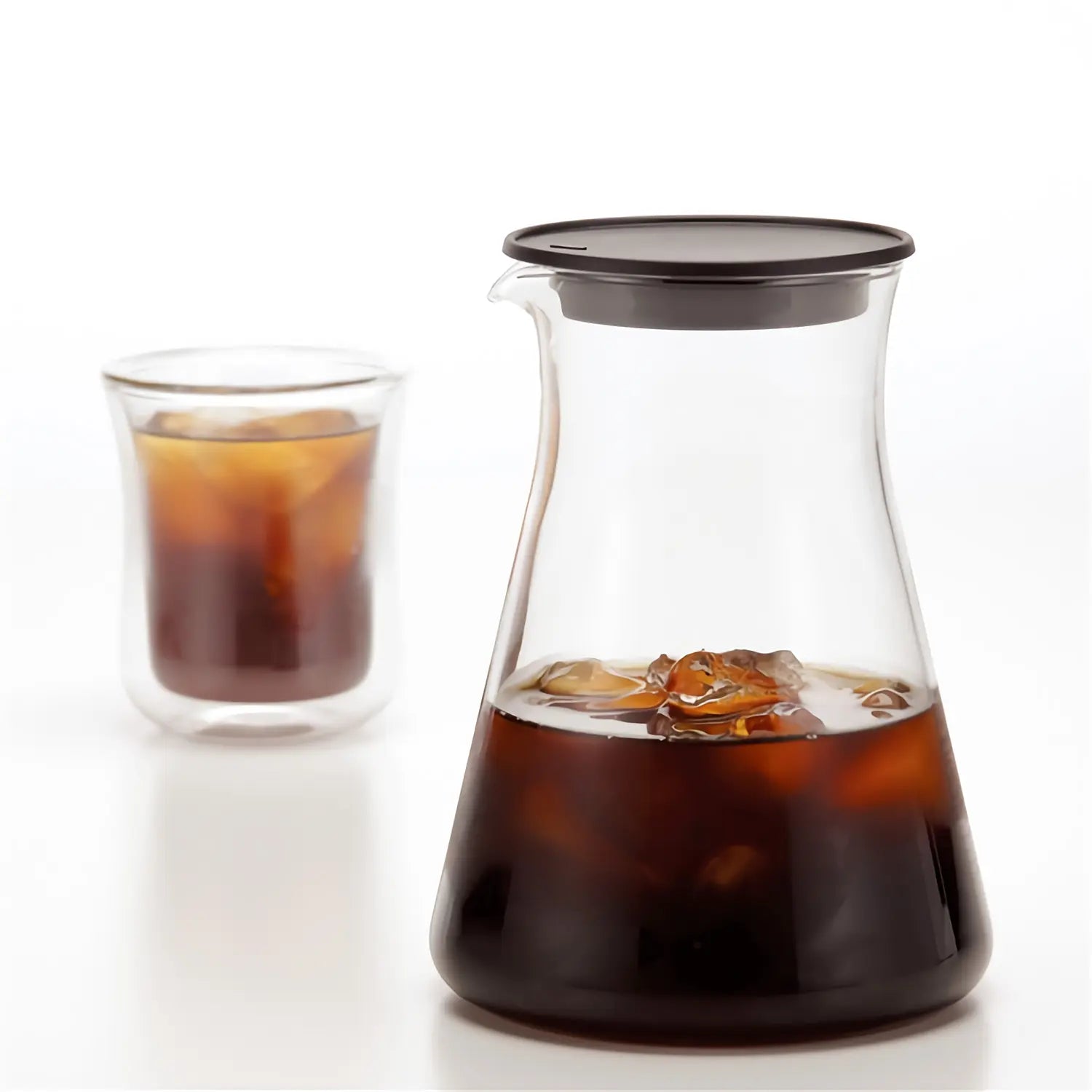 Iwaki Heat Resistant Glass Coffee Server with Dripper - Perfect for Pour Over Coffee, Iced Coffee & Tea Brewing at Home or Office