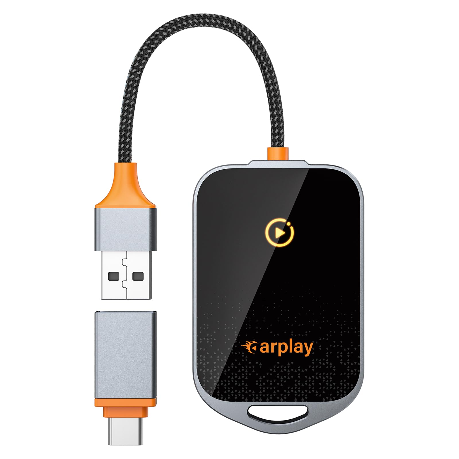 Wireless CarPlay Adapter for iPhone - Bluetooth 5.2 & WiFi 6 - USB Type A & Type C Compatible - Convert Wired CarPlay to Wireless - Perfect for Commuting, Road Trips & Hands-Free Driving