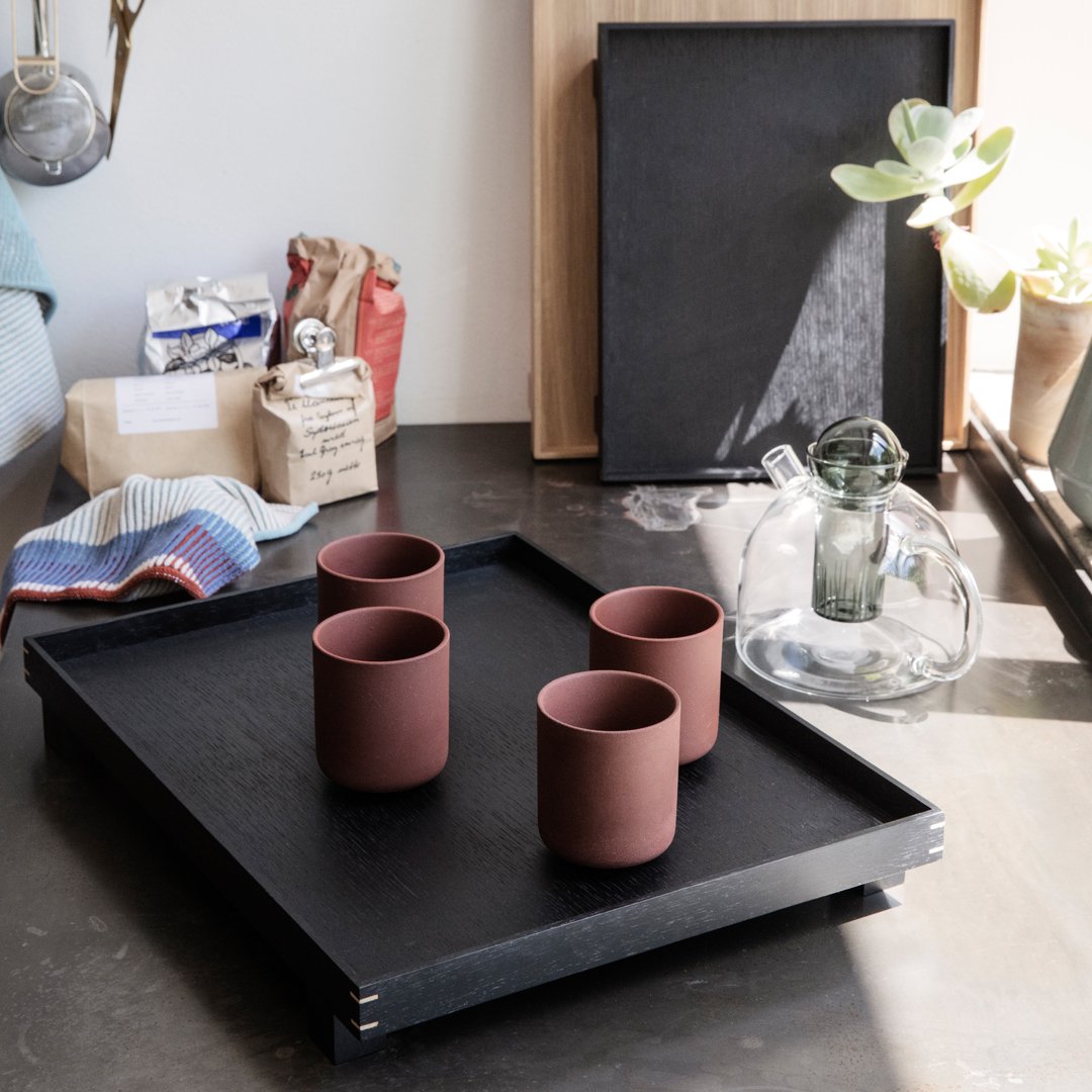 Ferm Living Bon Wooden Tray - Natural Wood Serving Tray for Breakfast, Coffee, Tea, and Home Decor | Scandinavian Style Wood Tray for Dining, Kitchen, and Living Room