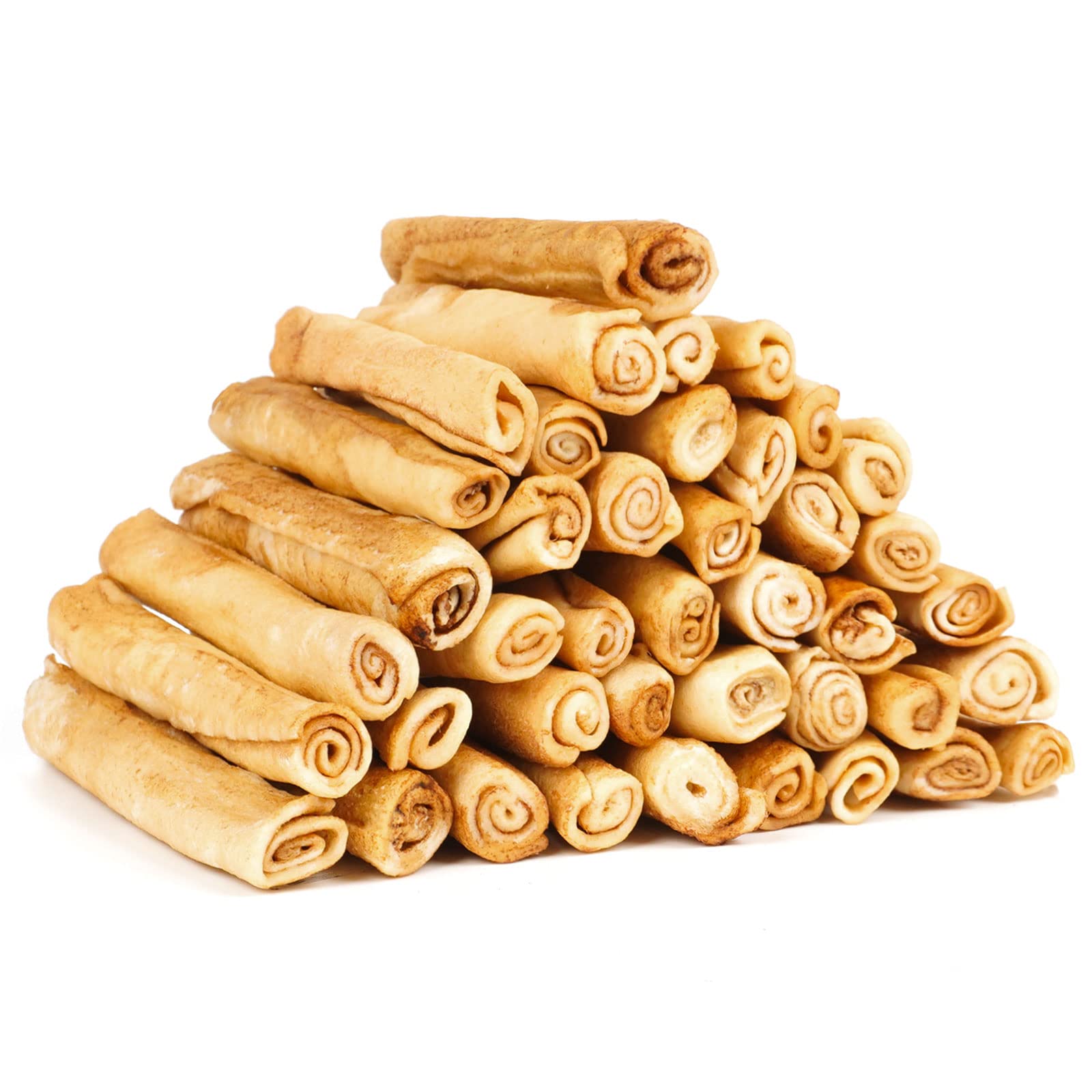 MON2SUN Natural Dog Chews - Chicken Flavor Rawhide Twist Sticks for Puppies & Small Dogs (40 Count) - Healthy Dental Treats for Teething, Training & Playtime