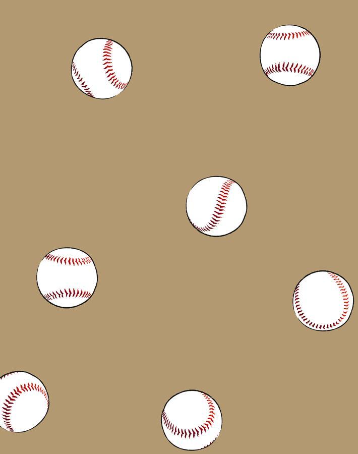 Wallshoppe Leather Baseball Toss Wallpaper - Premium Peel & Stick Wallpaper for Sports Themed Rooms, Man Cave Decor, and Baseball Fan Gifts