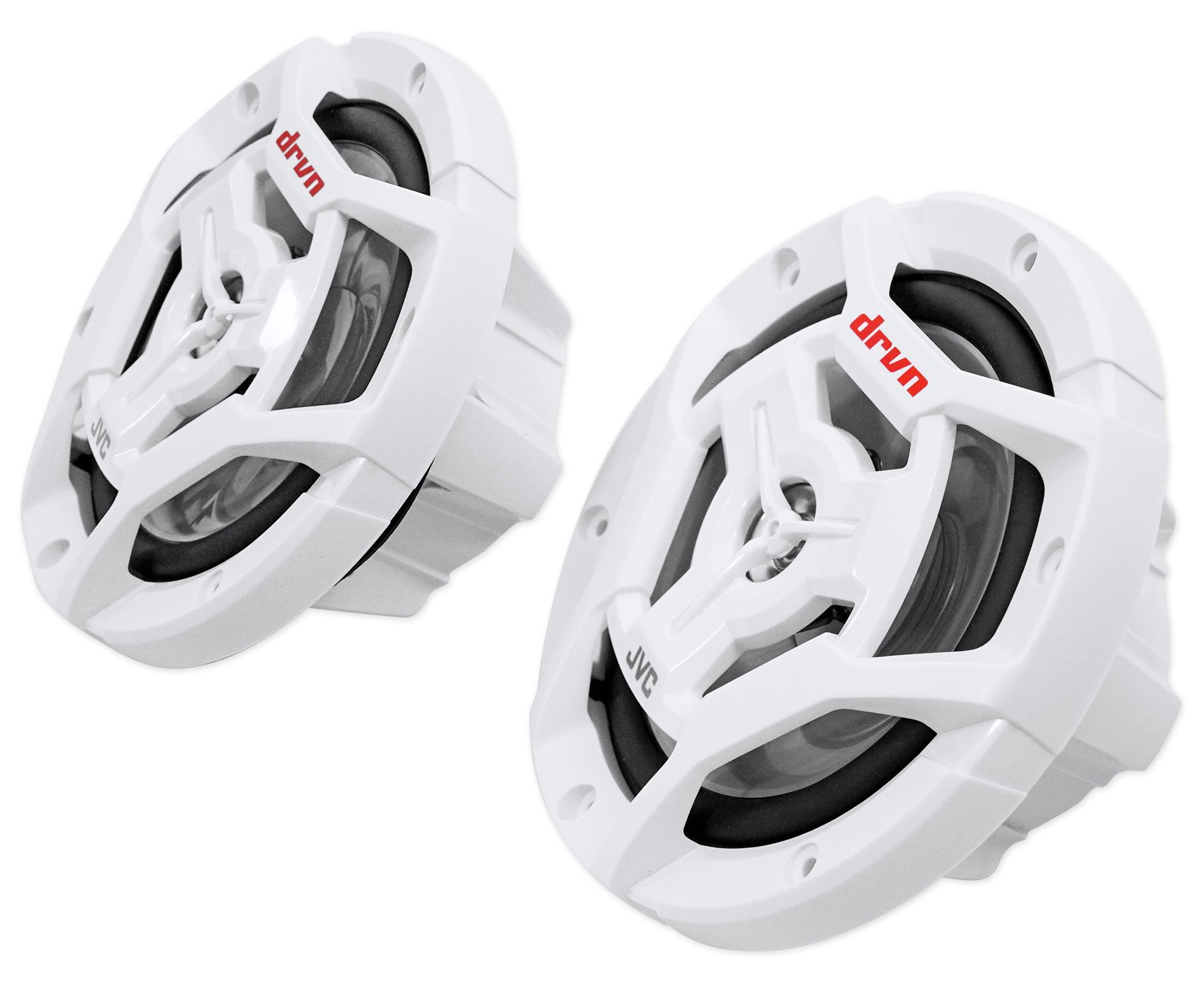 JVC CS-DR6201MW 6.5 Inch 600 Watt 2-Way Coaxial Marine Waterproof Boat Speakers - Perfect for Boats, Yachts & Outdoor Marine Audio Systems