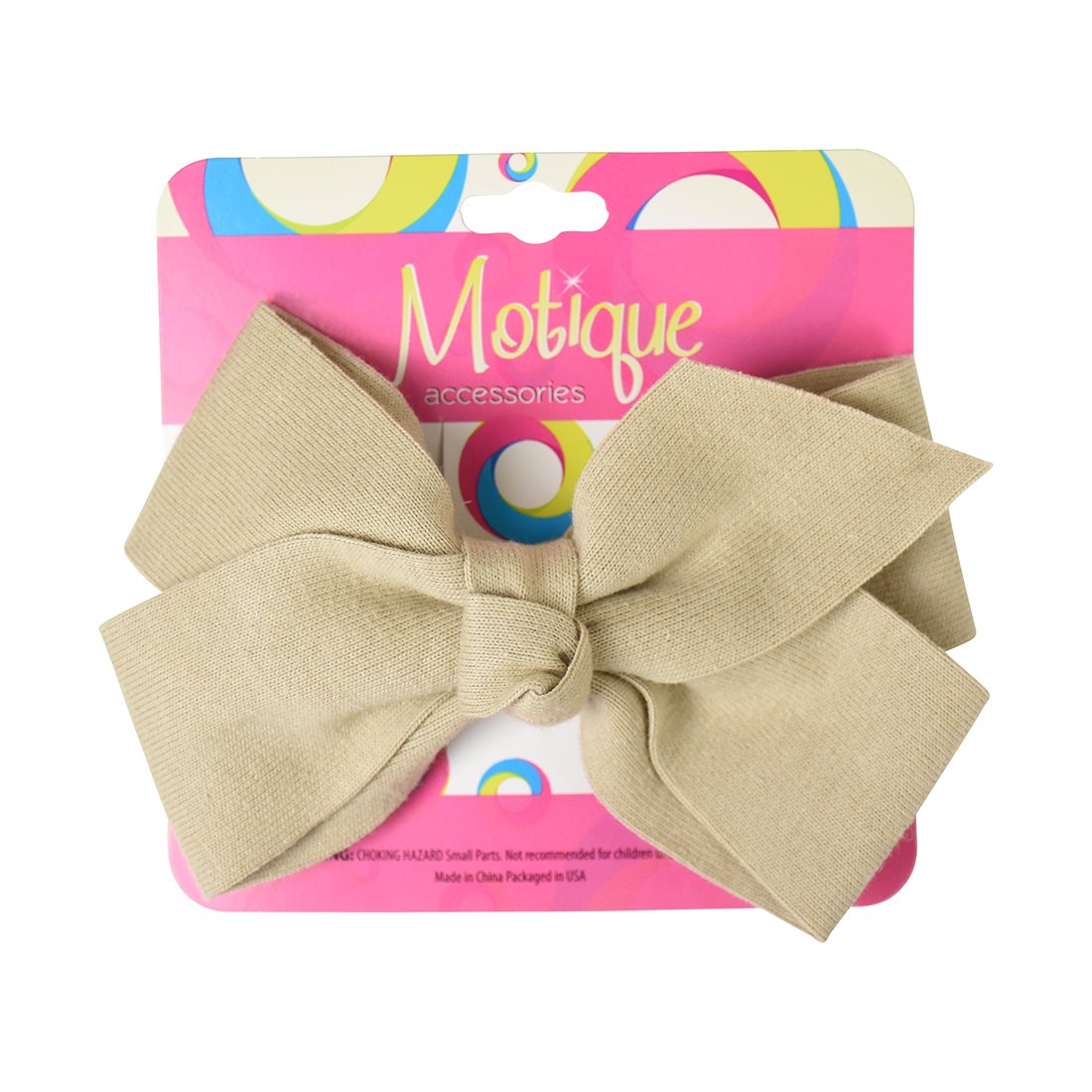 Soft Cotton Tan 5 Inch Bow for Girls - Perfect for Hair Accessories, Parties, and Everyday Style