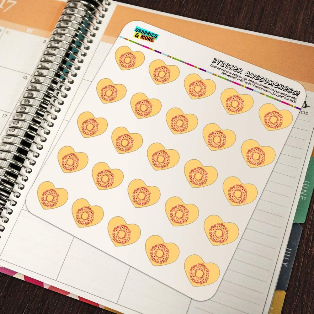 Autumn Fall Wreath Sunflower Heart-Shaped Stickers - DIY Planner, Calendar & Scrapbook Decorations - Perfect for Seasonal Crafts, Journaling and Home Decor