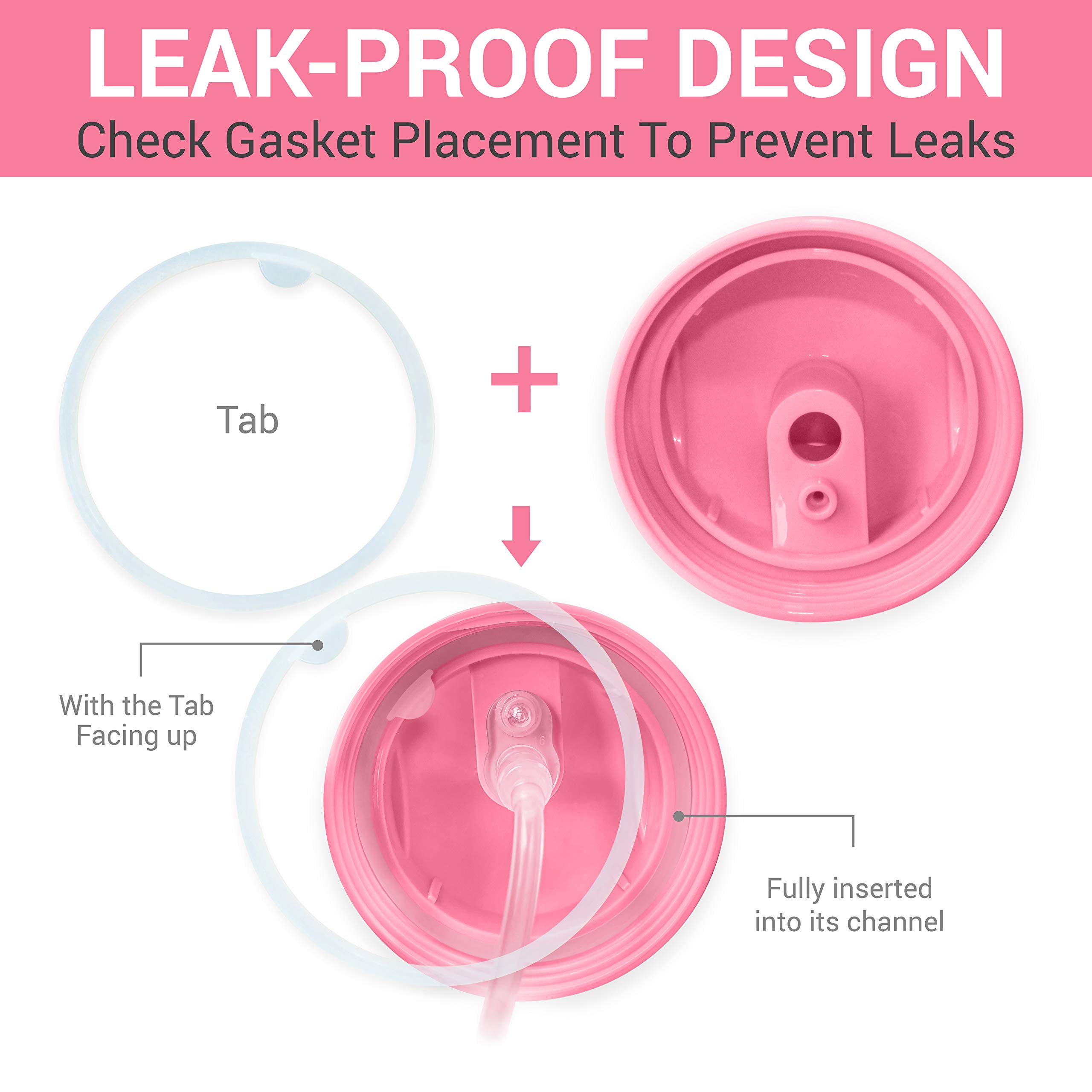 Comotomo Baby Bottle 3-in-1 Straw Sippy Cup Conversion Kit - Weighted Straw for 5oz & 8oz Bottles (Pink) | Leakproof Toddler Drinking Accessories for Home, Travel & Daycare