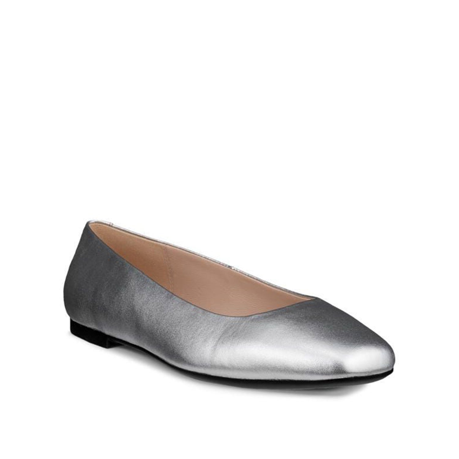 ECCO Women's Margot Ballerina Flats in Pure Silver - Comfortable & Stylish Ballet Shoes for Work, Travel & Everyday Wear