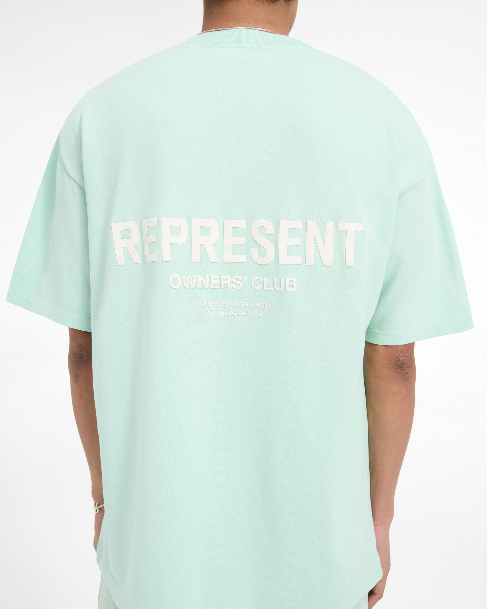 Represent Owners Club Graphic T-Shirt - Soft Cotton Crew Neck Tee for Men & Women - Pistachio Green Casual Streetwear - Perfect for Daily Wear, Gym, and Outings