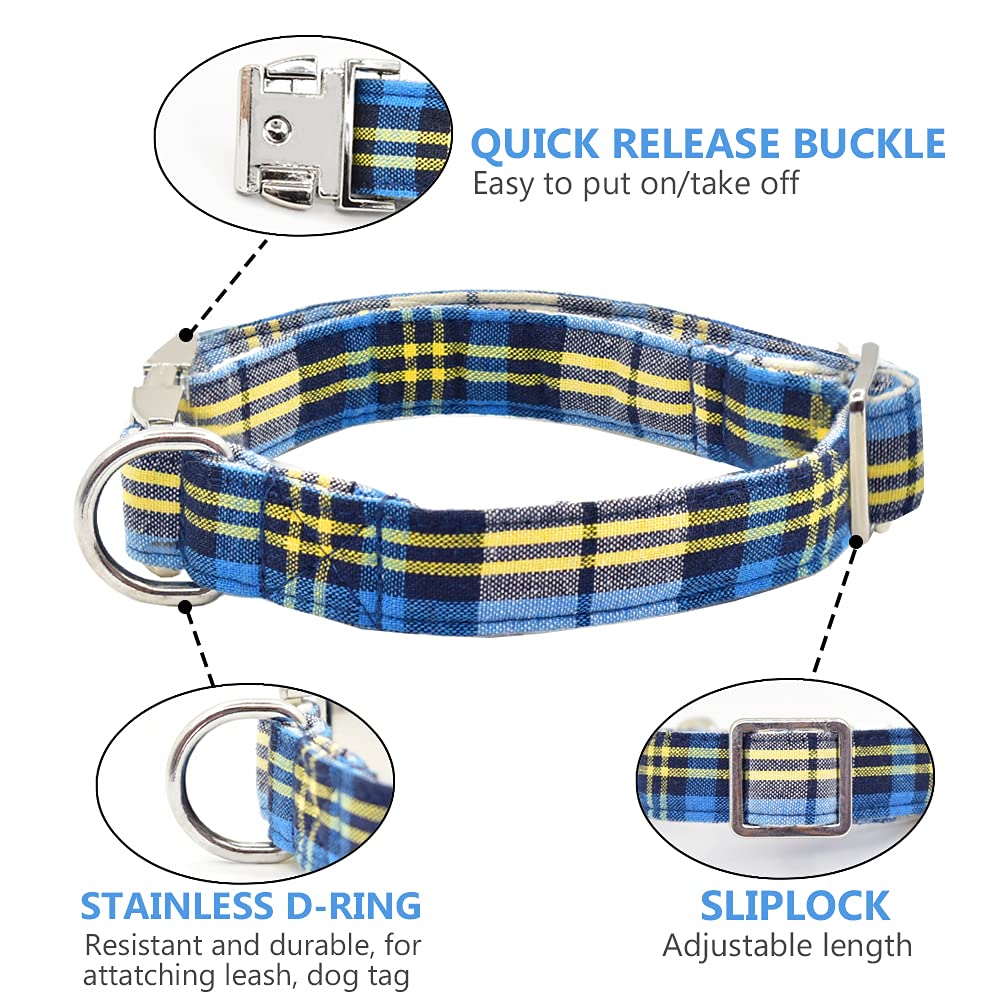 Bubblepup Adjustable Dog Collar with Detachable Bow - Soft, Comfortable Pet Collar for Small, Medium & Large Dogs - Perfect for Daily Walks, Training & Fashion Accessories