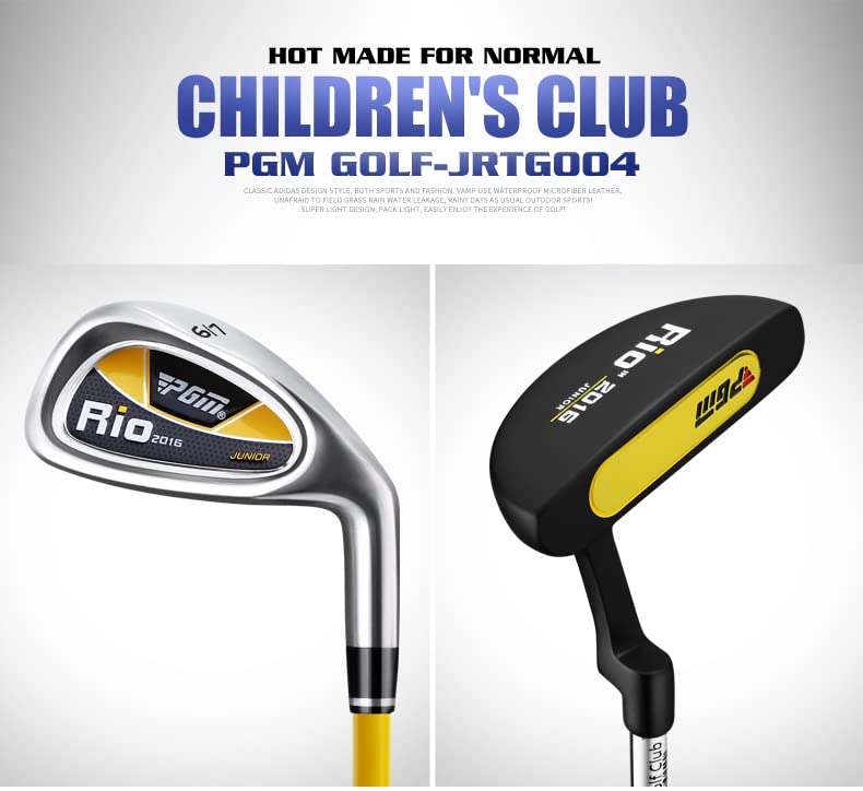 PGM Junior Golf Club Set for Kids - Right Handed 4-Piece Youth Golf Clubs with Stand Bag for Boys & Girls | Perfect for Beginners & Junior Golf Training