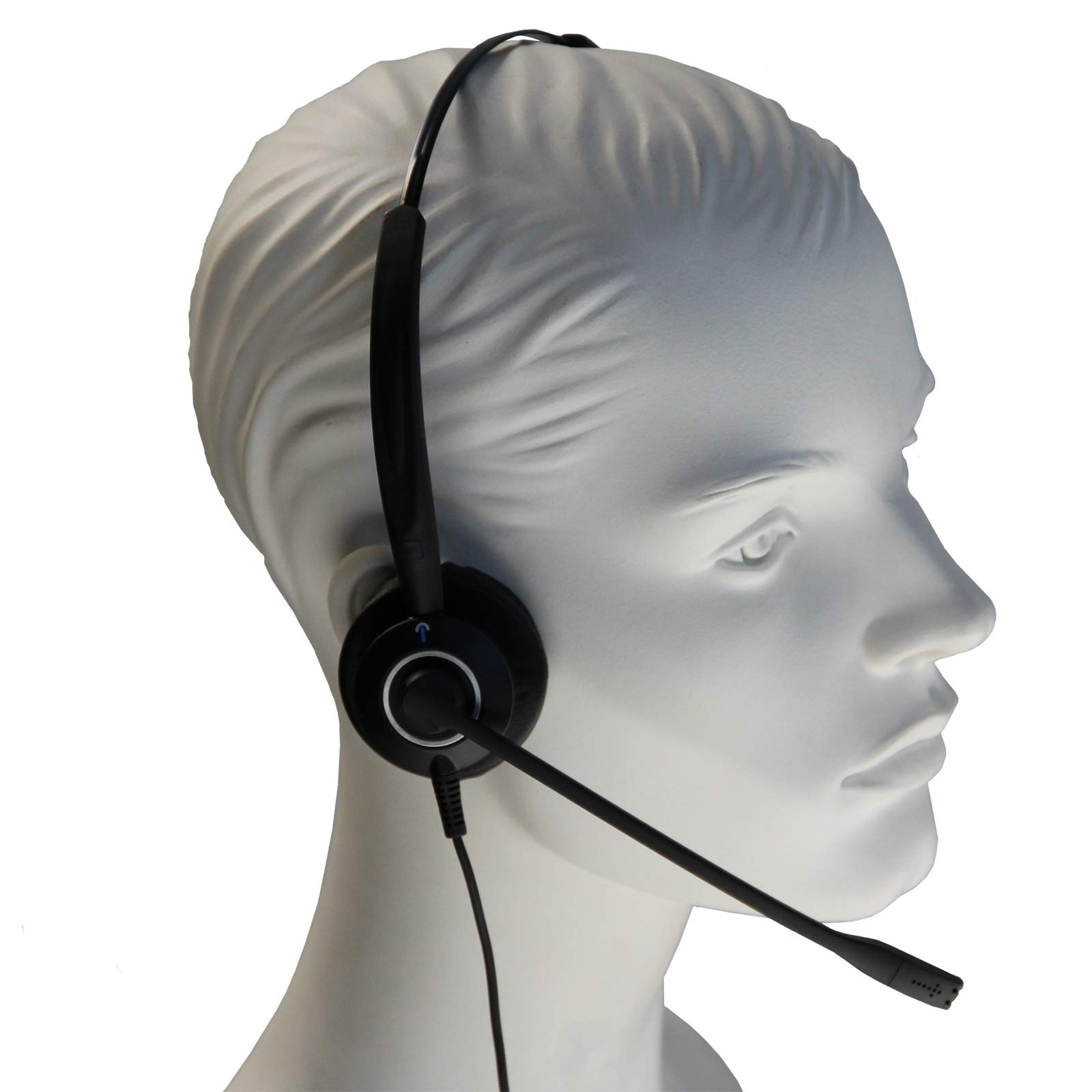 Leitner H950 Dual-Ear USB Computer Headset with Noise Cancelling Mic - Professional WFH Headphones for Zoom, Teams, Webex & Softphones - Perfect for Remote Work, Online Meetings & Call Centers
