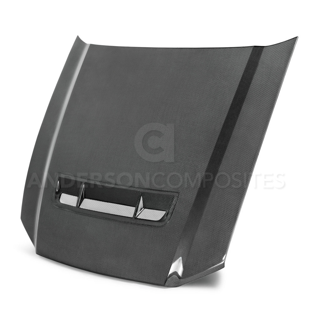 2010-2014 Ford Shelby GT500 & 2013-2014 Mustang GT/V6 Carbon Fiber Hood by Anderson Composites (AC HD1011FDMU GT) - Perfect for Performance Upgrades & Car Shows