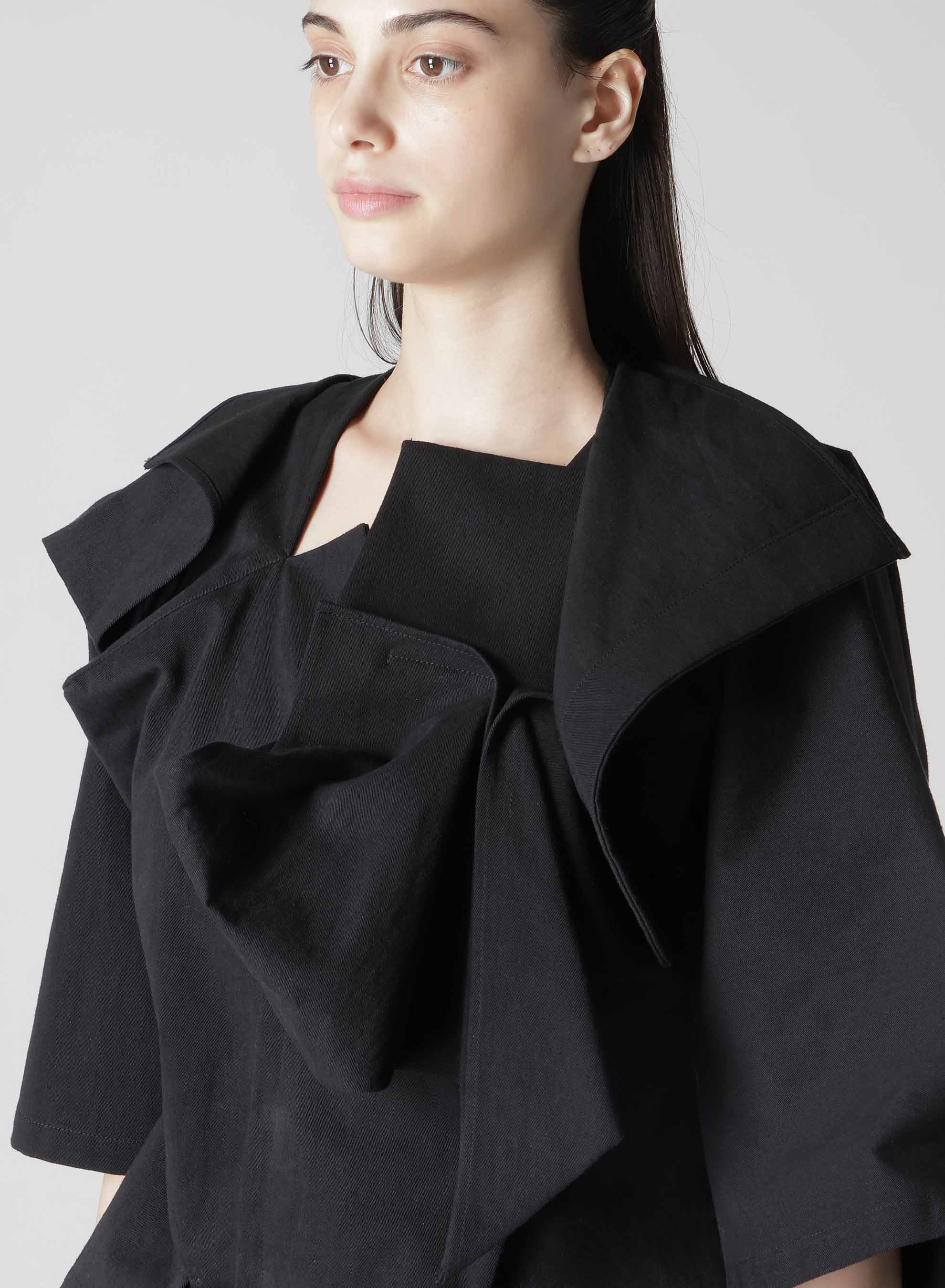 Premium C/HEMP Backside Uniform Twill Jacket with Draped Sleeves - Eco-Friendly Fashion for Work & Casual Wear