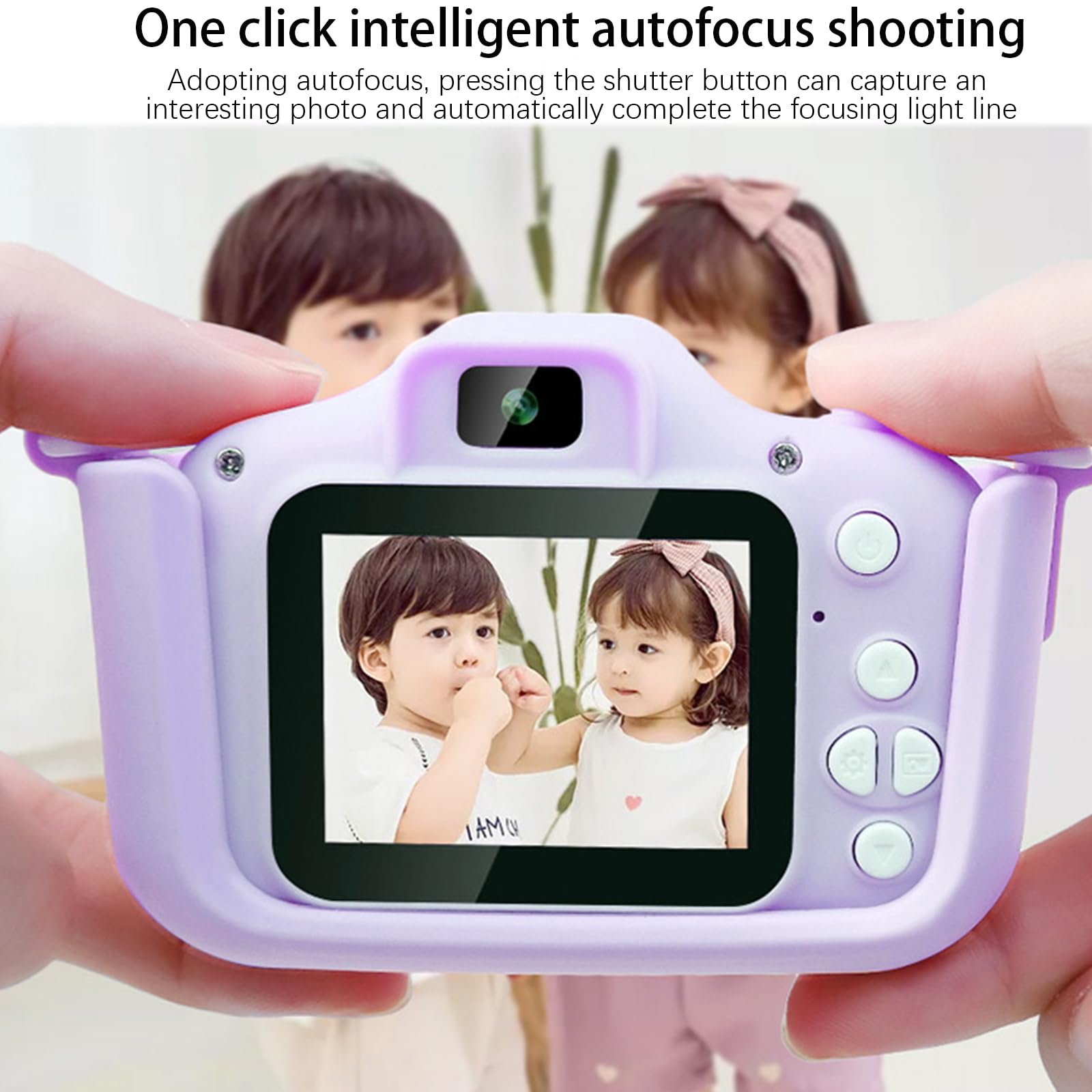 **Kids Digital Camera with 2.0 Inch IPS Screen, 20MP/1080P Dual Lens, 32GB SD Card & Reader - Perfect for Children's Photography, Travel & Birthday Gifts (Purple)**