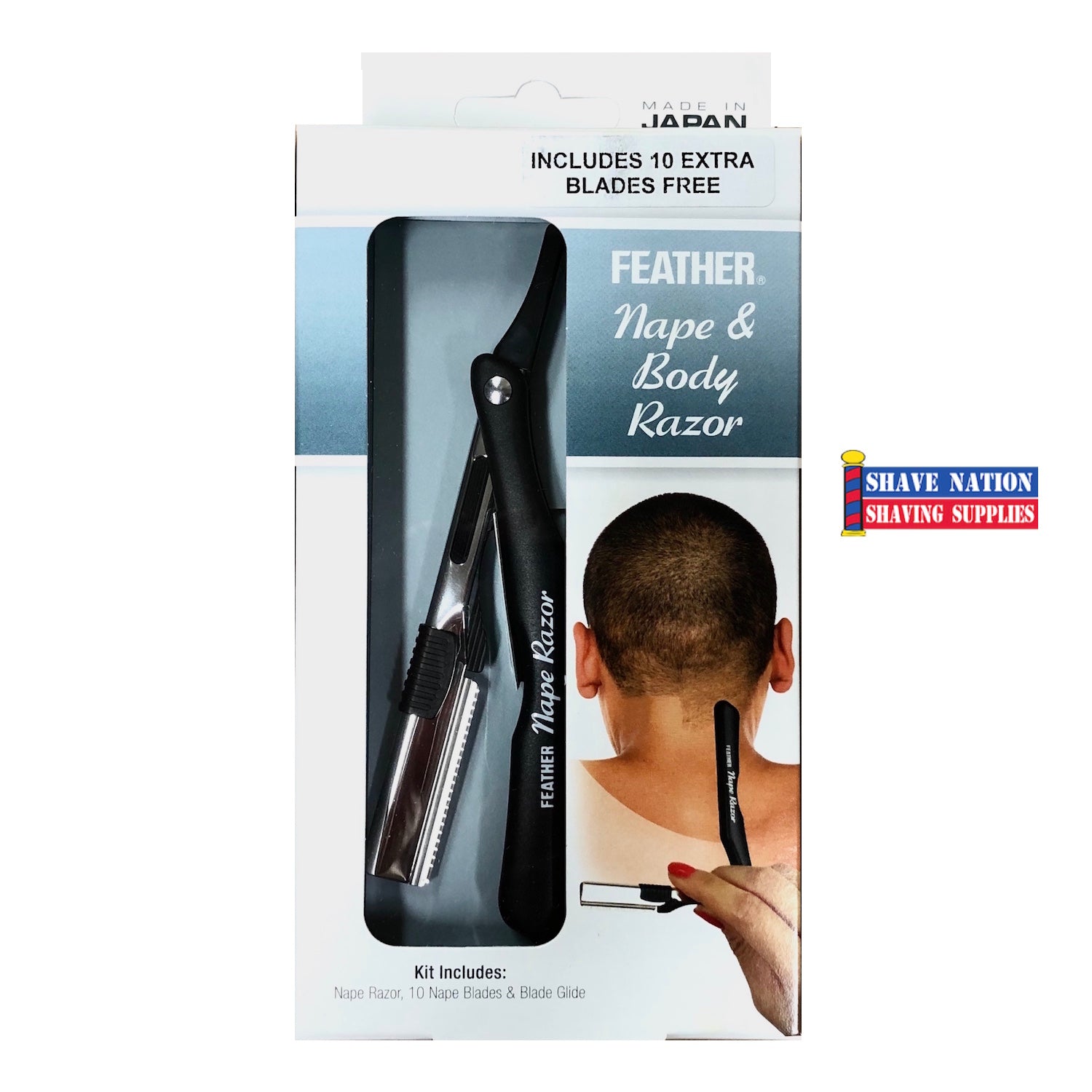 Premium Feather Nape & Body Razor Kit for Women - Painless Hair Removal with 5 Blades - Smooth Skin for Bikini, Underarms, Legs & Face - Perfect for Travel & Home Use