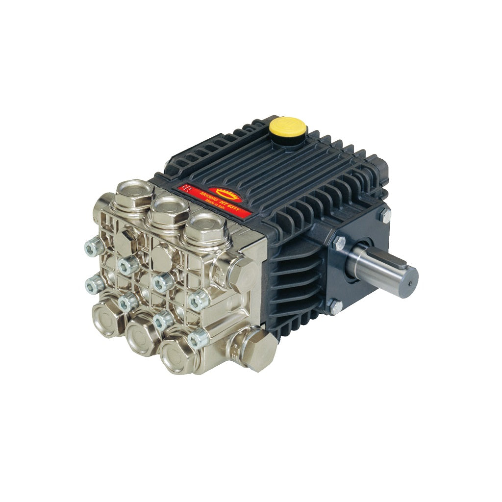 Interpump 63 HT Series HTS6313 High Temperature Pump 2465psi 3.43gpm Solid Shaft - Industrial Hot Water Transfer for Boiler Systems & Food Processing