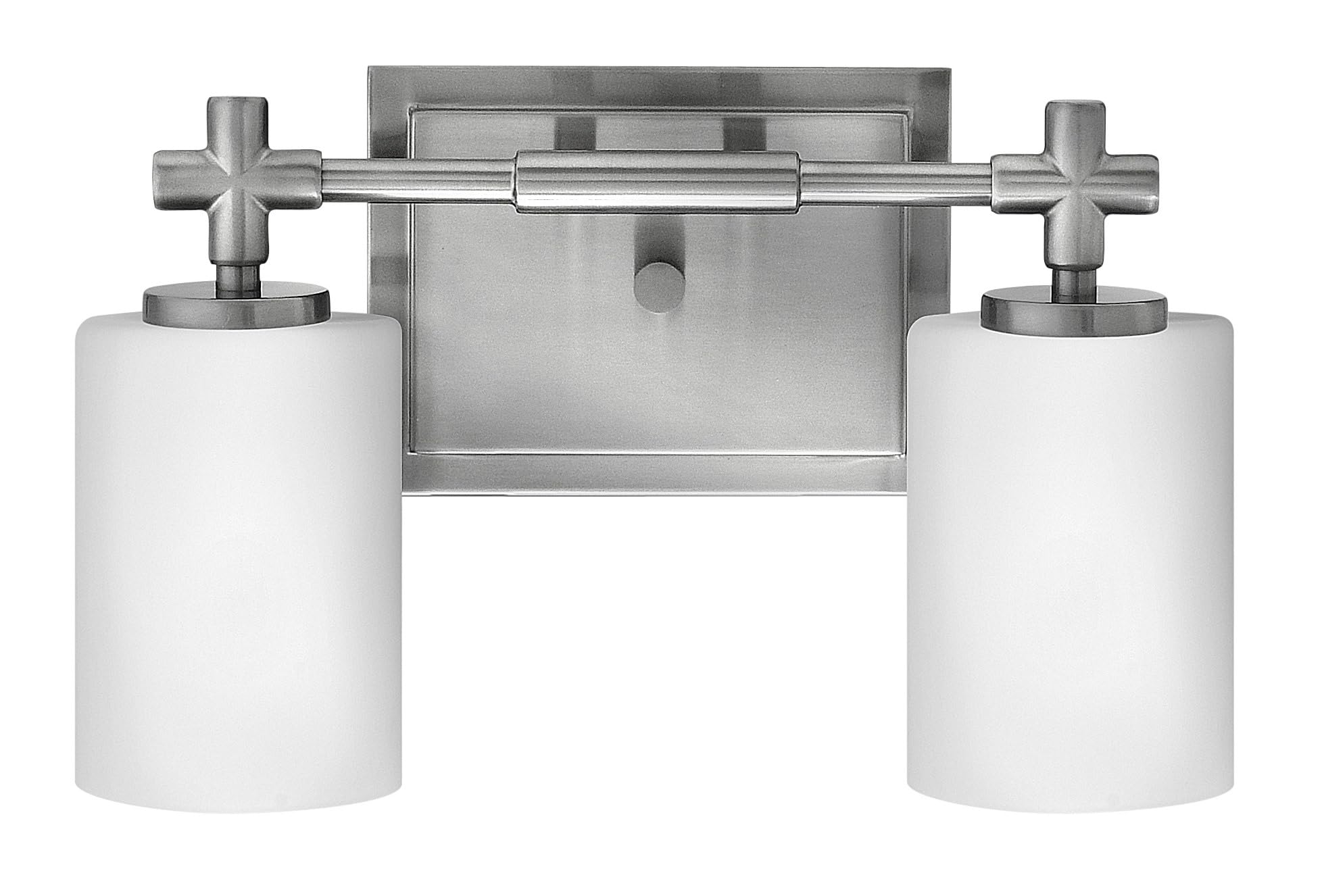 Hinkley Laurel Collection 2-Light Bathroom Vanity Light Fixture in Brushed Nickel - Perfect for Modern Bathrooms & Powder Rooms