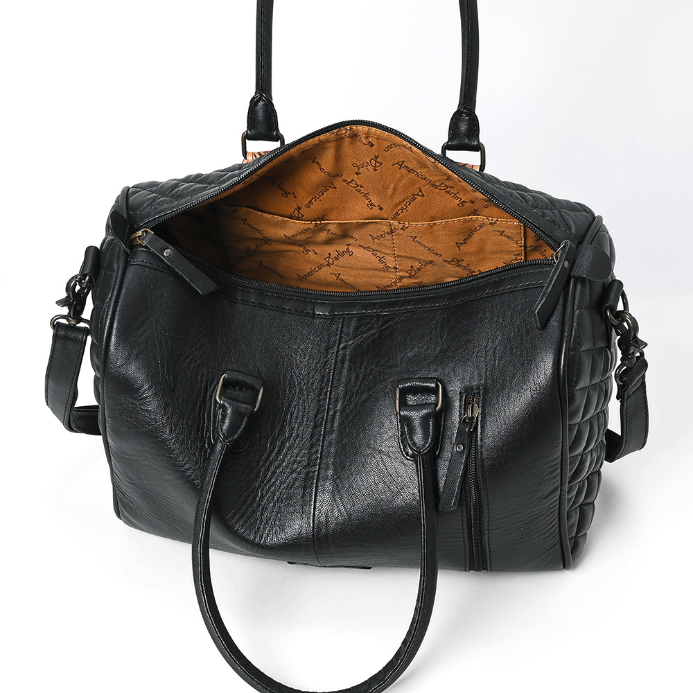 American Darling ADBG1681 Genuine Leather Women's Western Handbag - Hand Tooled Briefcase & Purse for Cowgirl Style, Office & Travel Accessories
