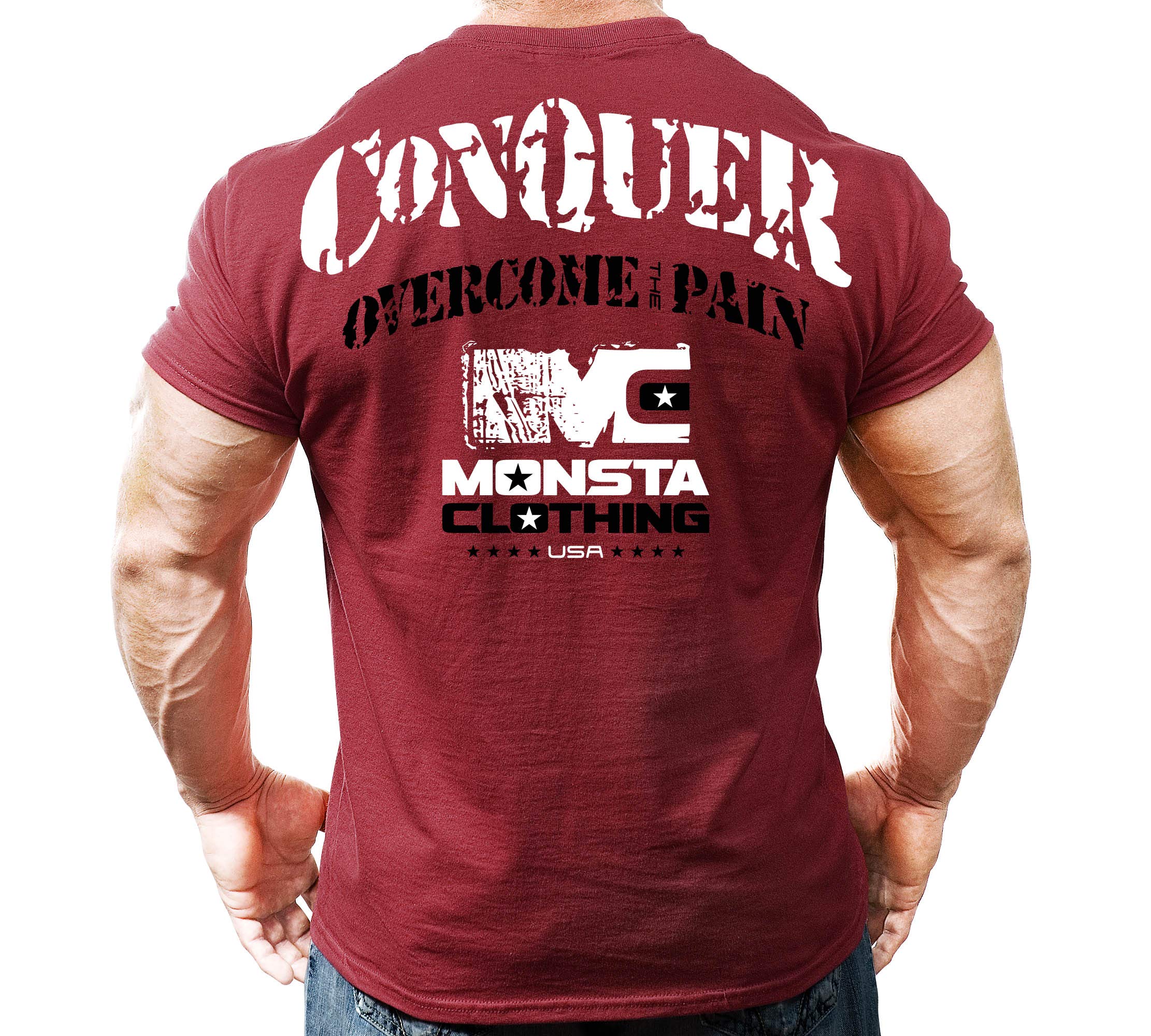 Men's Bodybuilding Workout Gym T-Shirt - Conquer Your Fitness Goals - Perfect for Weight Training, Powerlifting & Gym Sessions