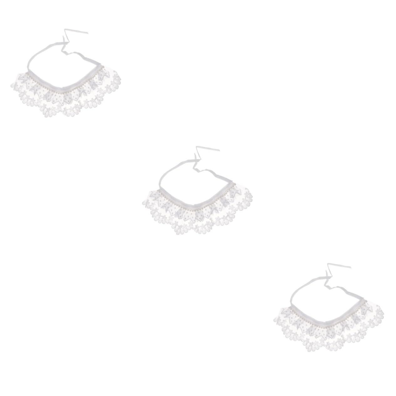 Fashionable Pet Collar Bib Scarf for Dogs & Cats - White Neckerchief for Daily Wear