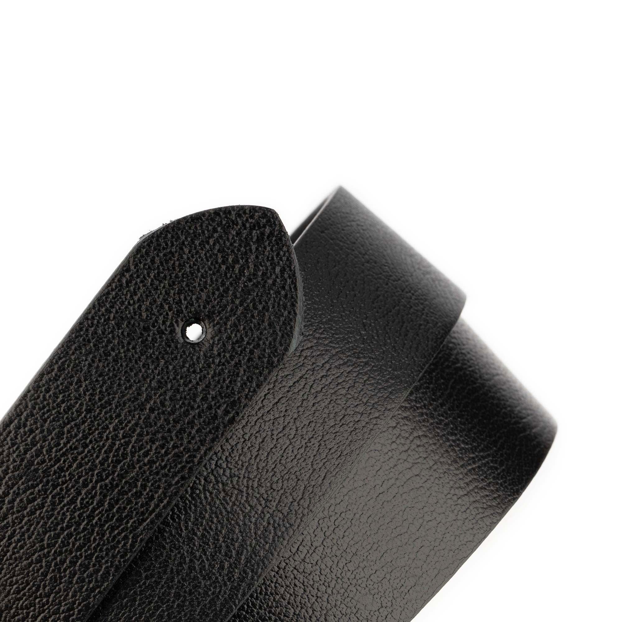 Authentic Black Buffalo Leather Belt Strap for Ferragamo Buckles - 3.8cm Width - Premium Dress Belt for Men | Perfect for Business Attire, Formal Occasions & Luxury Fashion