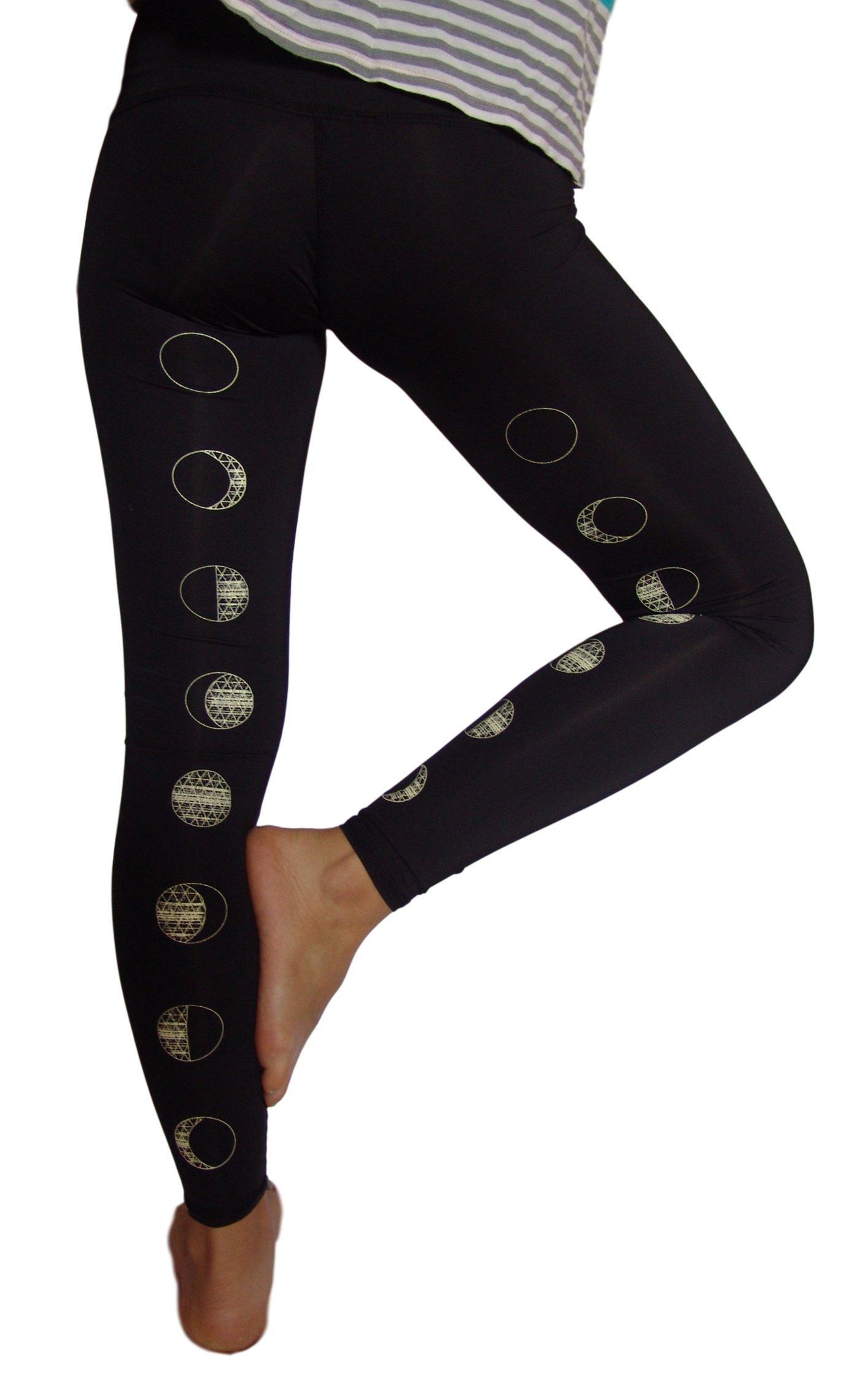 Teeki Moon Dance Black Hot Pants - High Waisted Yoga Shorts for Women - Perfect for Yoga, Pilates & Gym Workouts