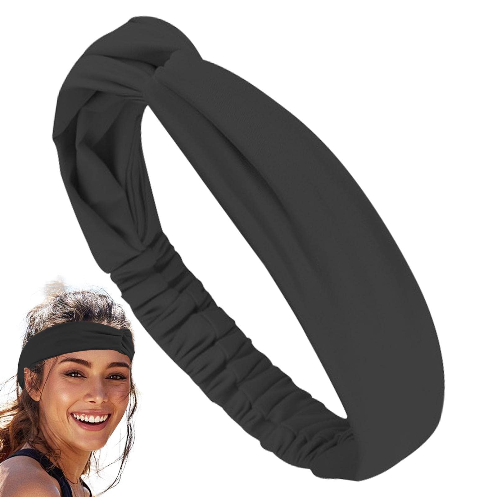 Women's Elastic Exercise Headbands - Fashion Yoga Hair Bands & Bandanas for Sports, Dance & Workouts | Non-Slip Wide Hair Band (24x6cm) | Perfect for Gym, Running, Yoga & Active Lifestyles