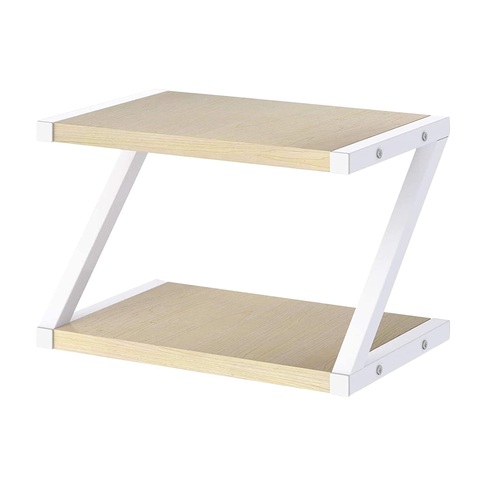 Alivinghome Printer Stand with Storage - 16.93 x 11 x 11.81 Inch Light Beige Desk Organizer for Home Office, Printer Cabinet, Work Cart & Cupboard Shelf | Perfect for Small Spaces & Workspace Organization