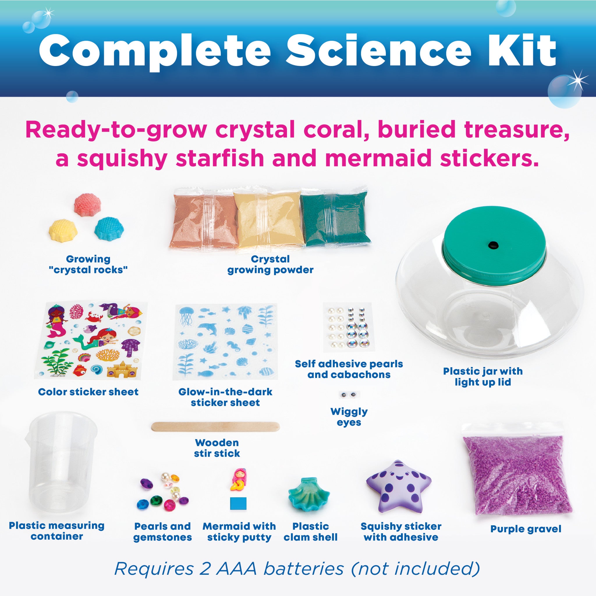 Crystal Mermaid Terrarium Kit - DIY Fairy Garden Decor with Glitter & Gems | Perfect for Home Office Desk, Gift for Girls & Fantasy Lovers #6343000