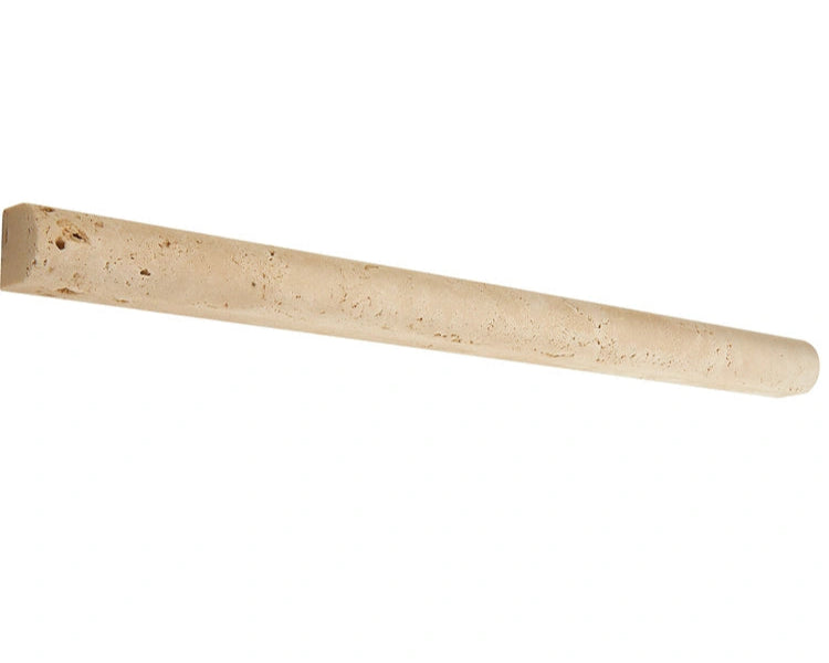 Premium Ivory Travertine Pencil Liner - Natural Stone Tile Edging for Backsplash, Shower & Fireplace | Elegant Home Decor & DIY Projects