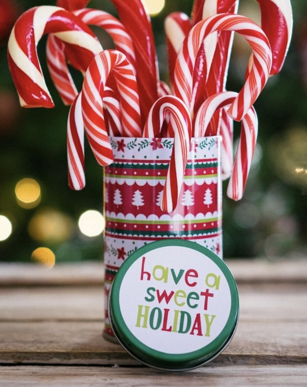 Bulk Candy Canes - Peppermint Flavored Christmas Candy (72 Count) | Individually Wrapped Red & White Striped Candy Canes | Perfect for Holiday Stocking Stuffers, Party Favors & Christmas Decorations